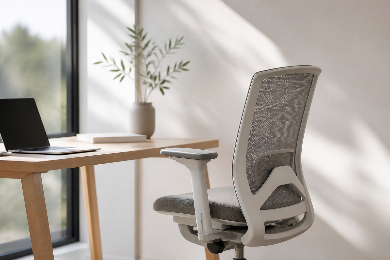 Welk bureau voor nek- en schouderklachten vermindert druk tijdens het werken?
