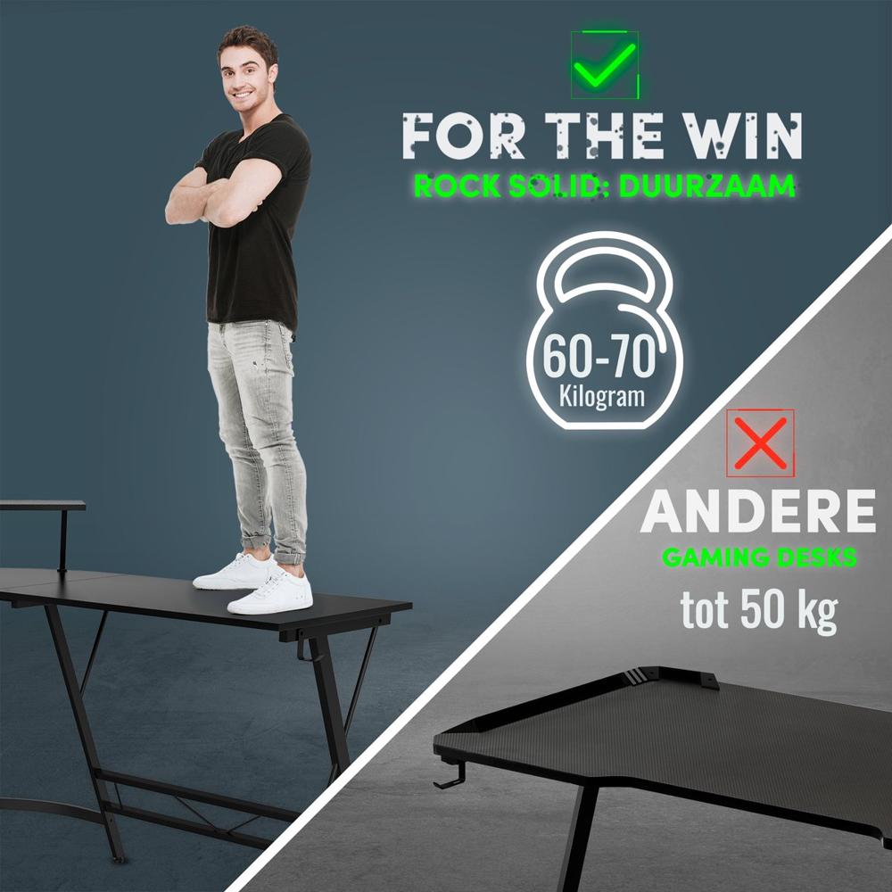 Man Zwarte Gaming Desk Duurzaamheid 60 70 Kg
