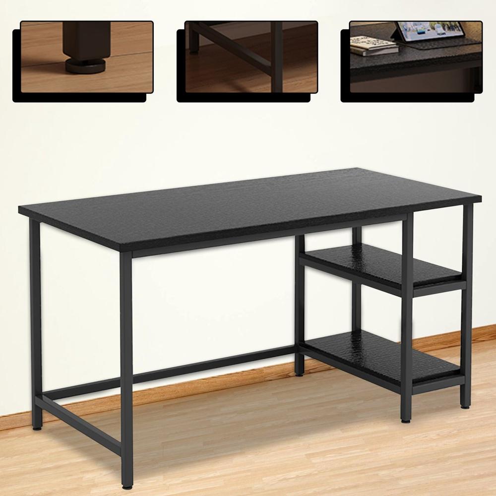 Zwart Bureau Eenvoudig Ontwerp Open Planken