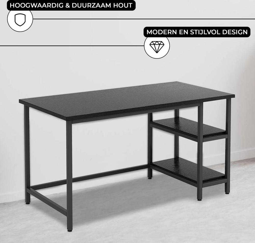 Zwarte Bureau Modern Stijlvol Hout Duurzaam