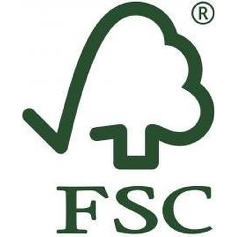 Logo van het Forest Stewardship Council (FSC), dat een groene boom en een vinkje afbeeldt. Dit logo staat voor duurzaam bosbeheer en garandeert dat producten afkomstig zijn uit verantwoord beheerde bossen.