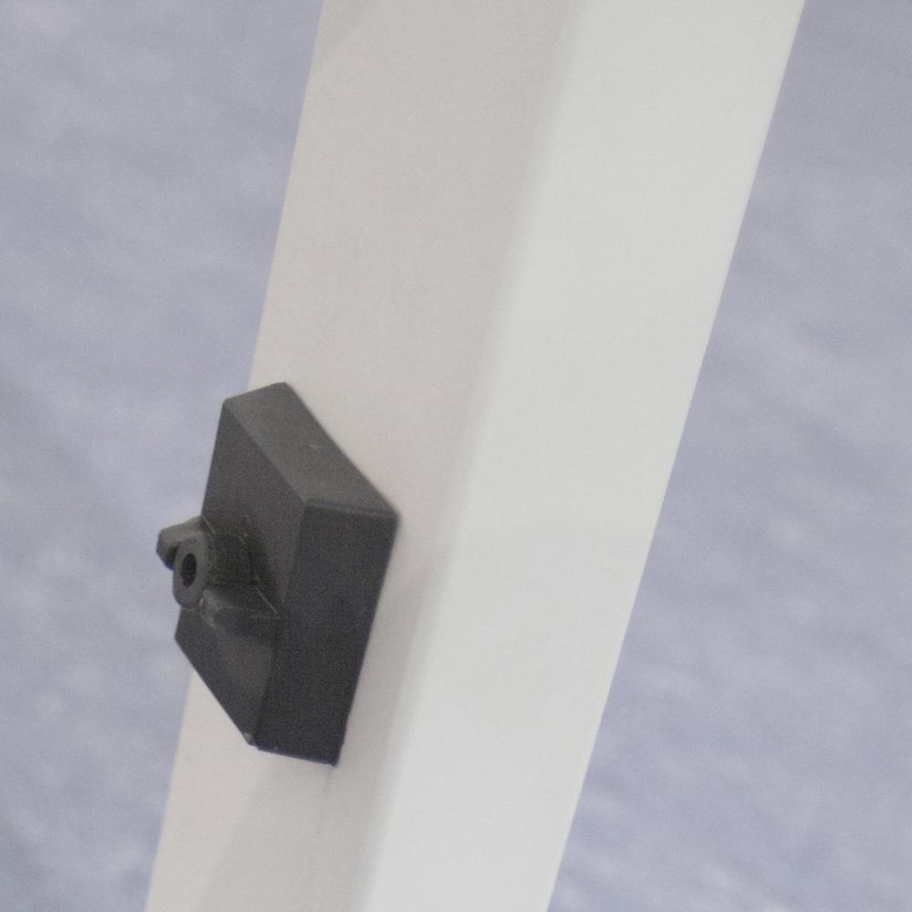 Zwart Plastic Bevestigingsonderdeel Witte Staander Detailuitvoering